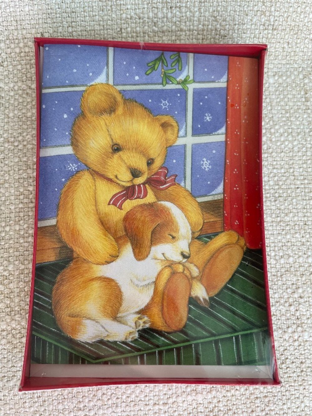 18 Vintage 90s Retro Nostalgic Teddy Bear Christmas Cards NOS